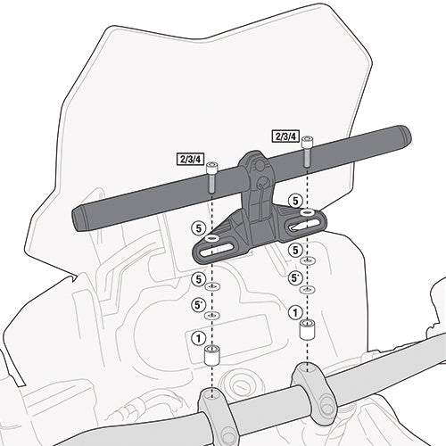 Smart Bar Mount Screw Kit For kawasaki Versys X300-Givi
