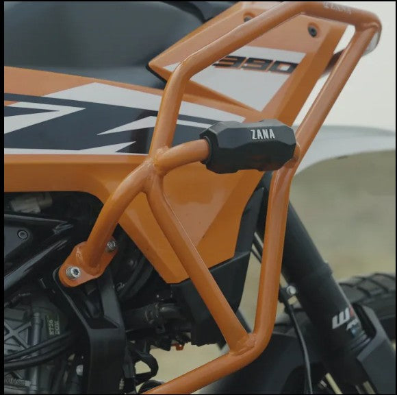 Tank Guard With Slider Puck Orange For KTM 390 Adventure-Zana