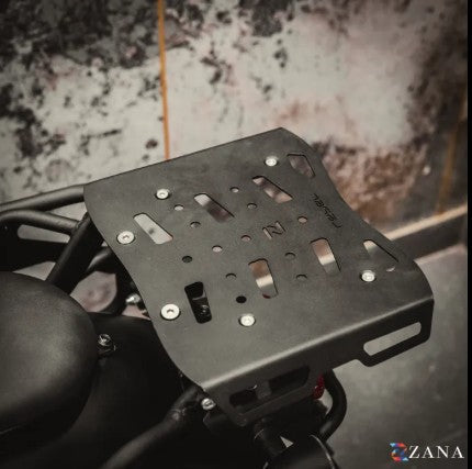 Top Rack With MS Plate Black For Honda Rebel 500-Zana