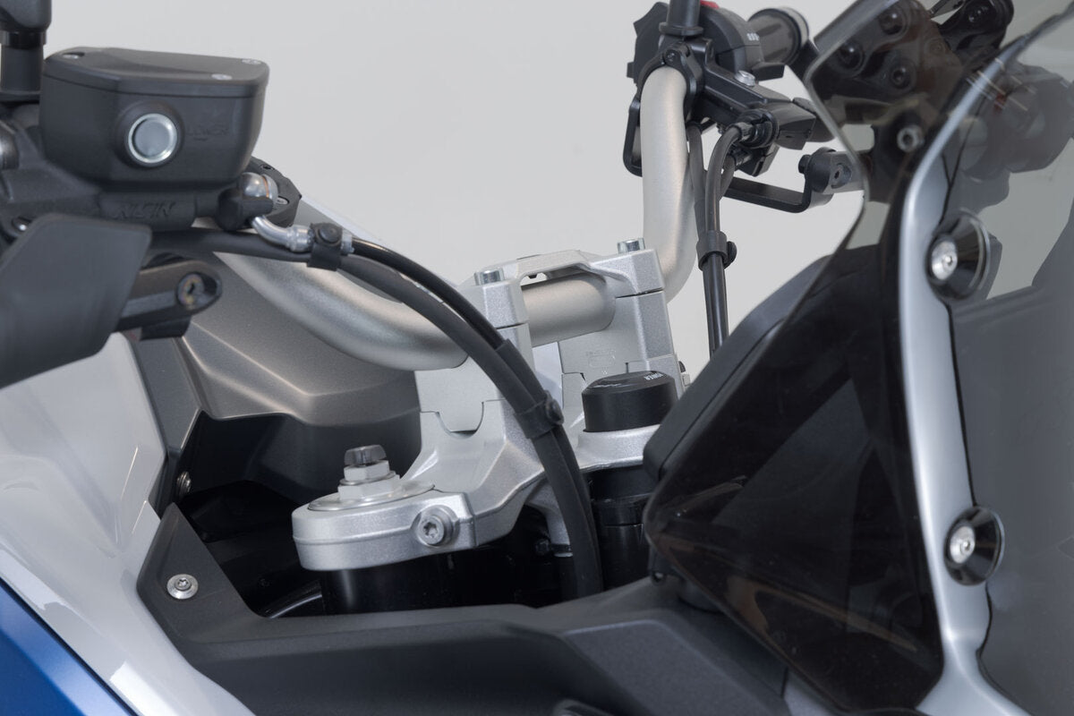 Handlebar Risers Silver 30mm For BMW F850GS/GSA – SW-Motech