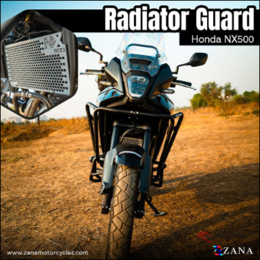 Radiator Guard Honeycomb For Honda Nx500 (Aluminium) - Silver (Pre-Booking)