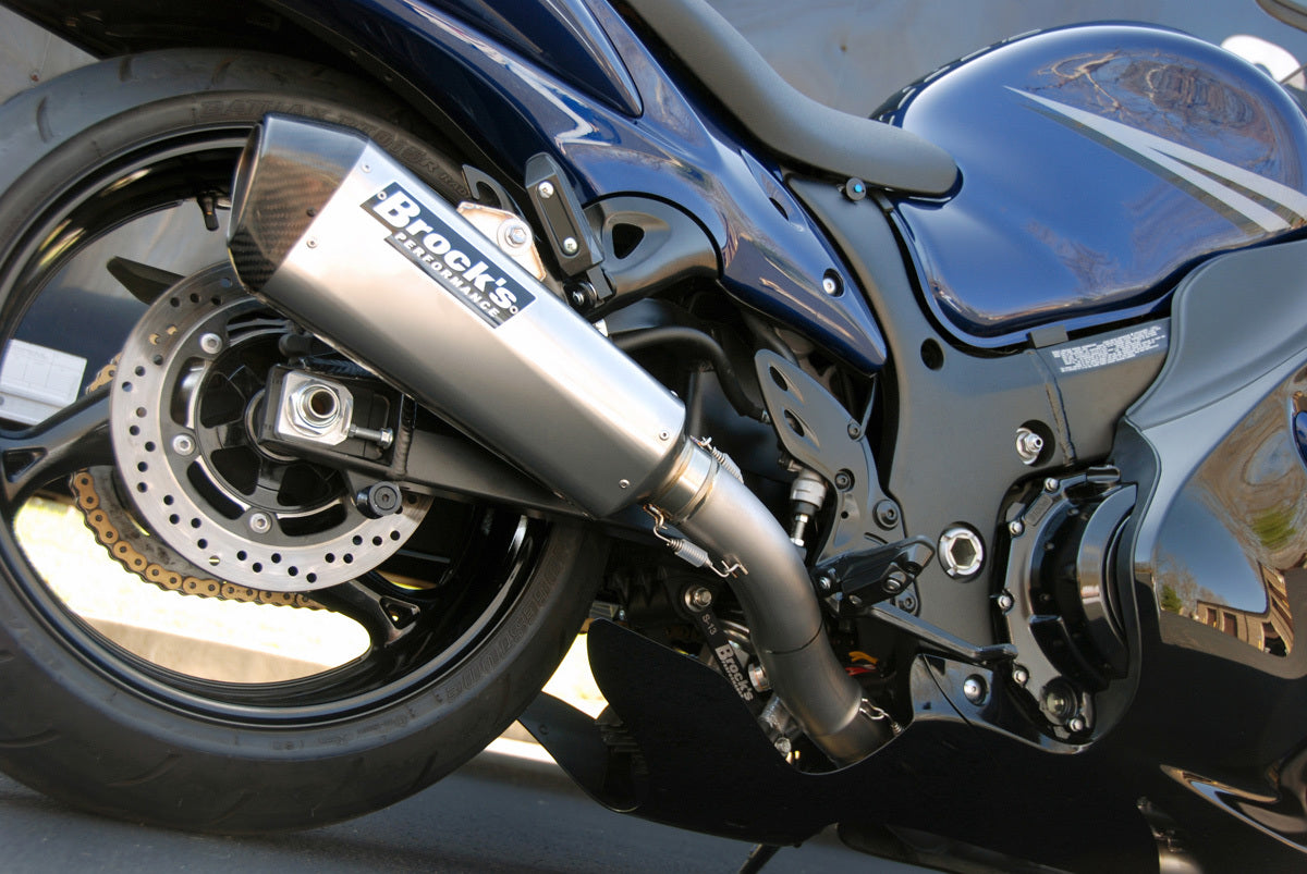 CT Single Full System w/ 16" QuietKore Muffler Hayabusa (08-20) - Brock's Performance