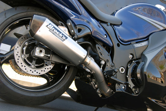 CT Single Full System w/ 16" QuietKore Muffler Hayabusa (08-20) - Brock's Performance