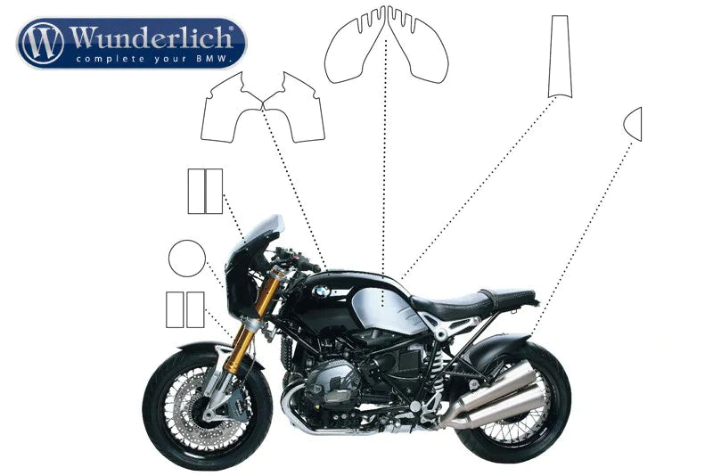 BMW R NineT Protection - Tank Protection Set - Wunderlich