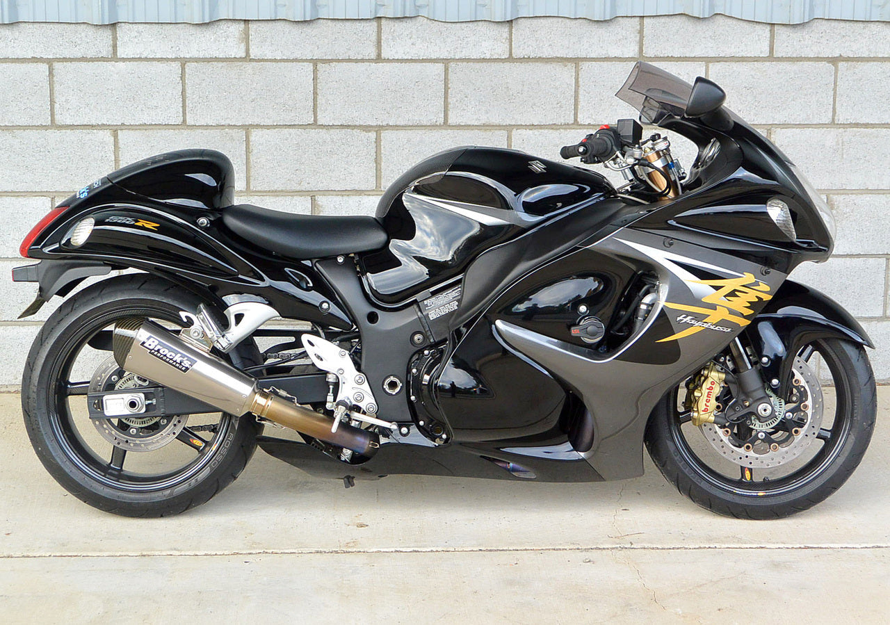 CT Single Full System w/ 16" QuietKore Muffler Hayabusa (08-20) - Brock's Performance