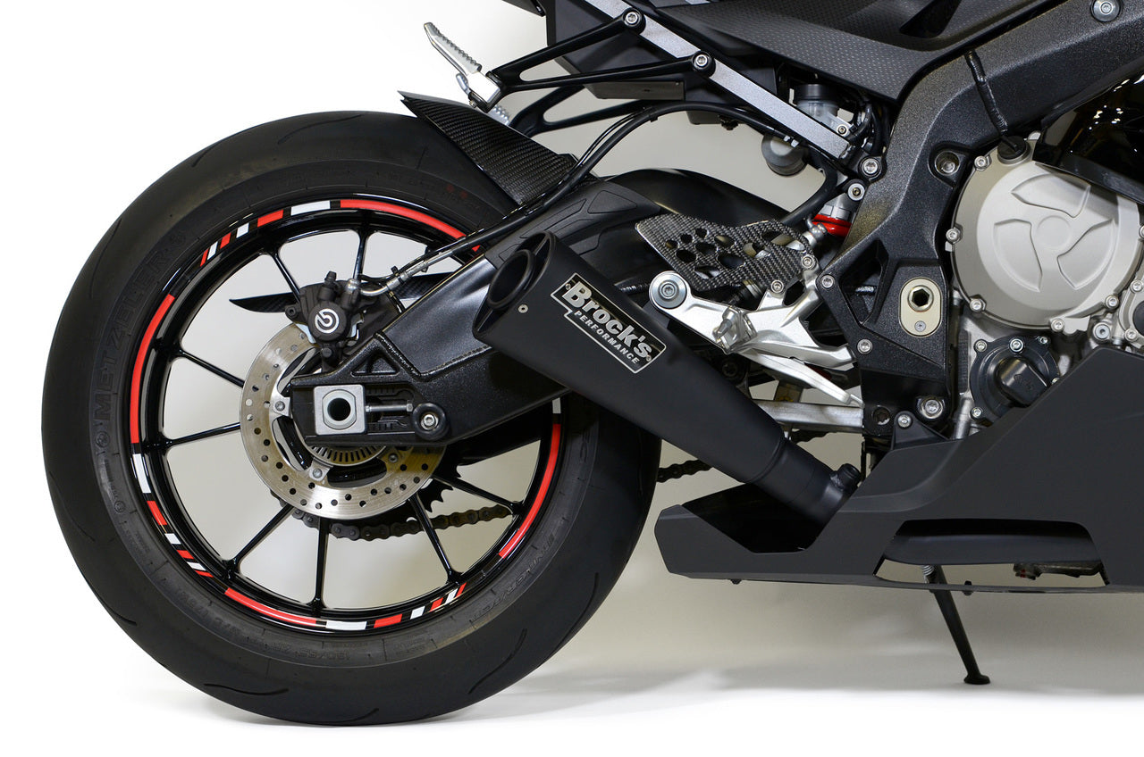 Alien Head 2 Full System Black 14'' Muffler S1000RR (15-19) and S1000R (17-20) - Brock's Performance
