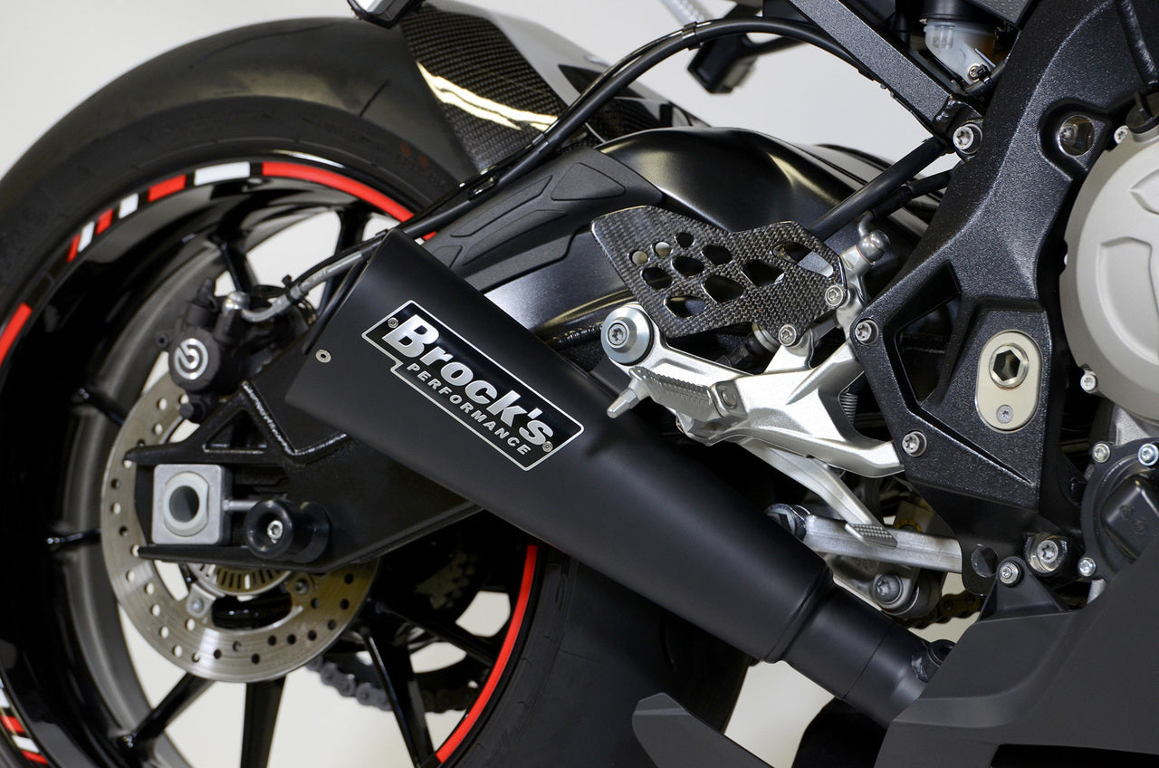 Alien Head 2 Full System Black 14'' Muffler S1000RR (15-19) and S1000R (17-20) - Brock's Performance