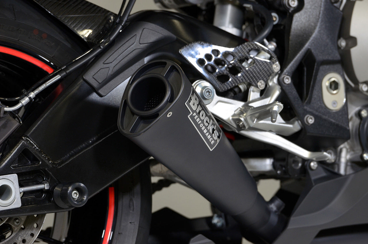 Alien Head 2 Full System Black 14'' Muffler S1000RR (15-19) and S1000R (17-20) - Brock's Performance