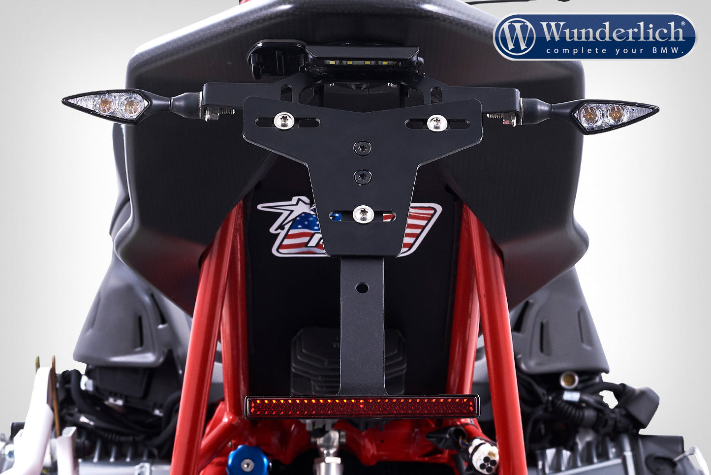 BMW R1200R Racing Ergonomics - License Plate Holder for Super Light Tail - Wunderlich