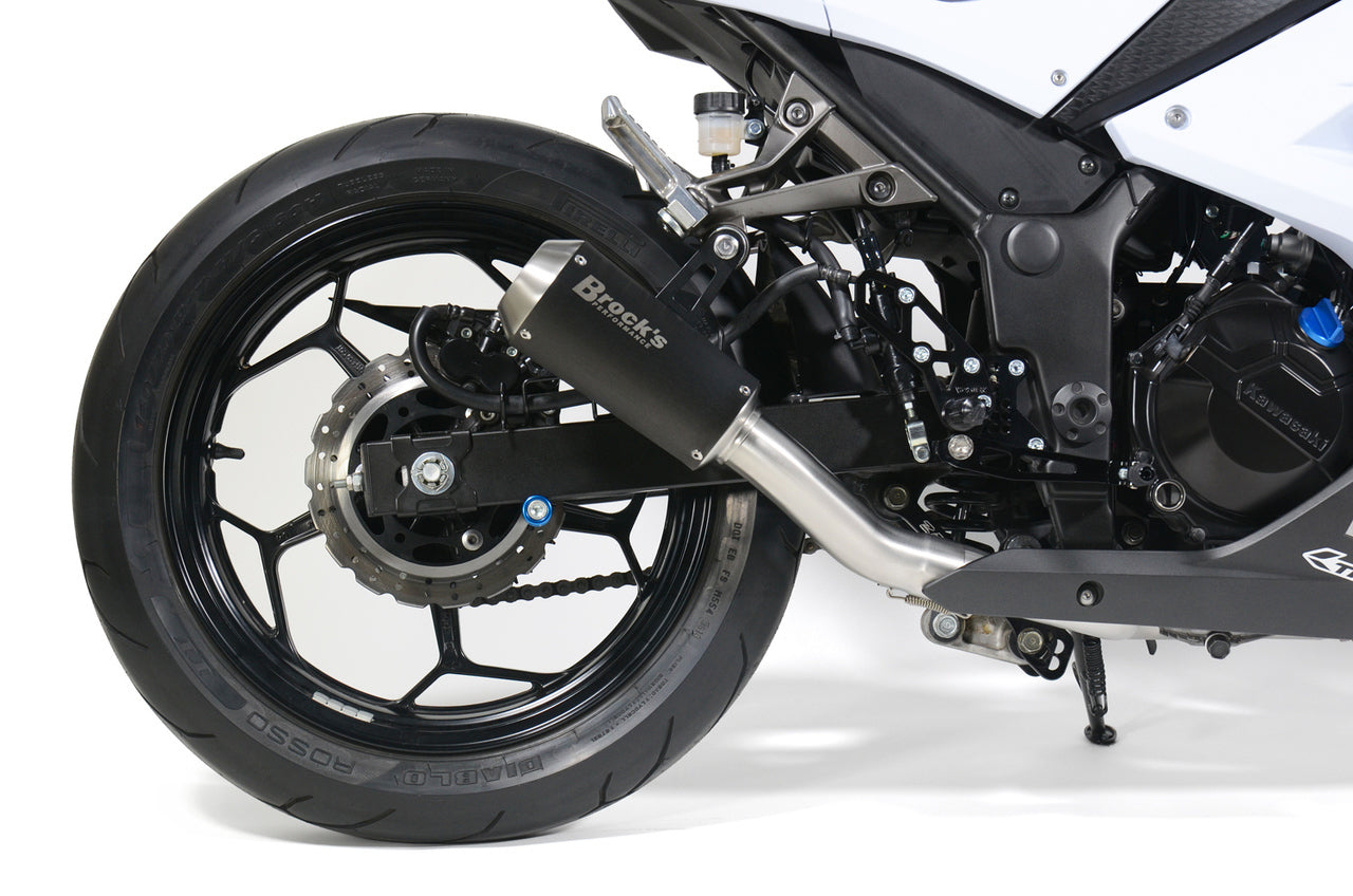 VZ9 Veloce Full System with Electro-Black Muffler Ninja 300 (13-17) - Brock's Performance