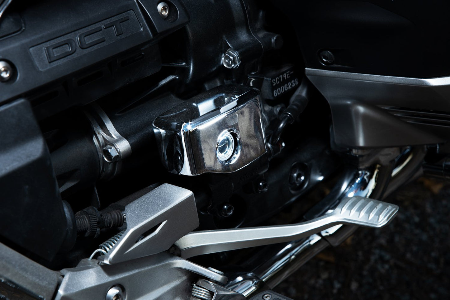TWINART Rear Master Cylinder Cover - Honda Goldwing - Ciro Goldstrike