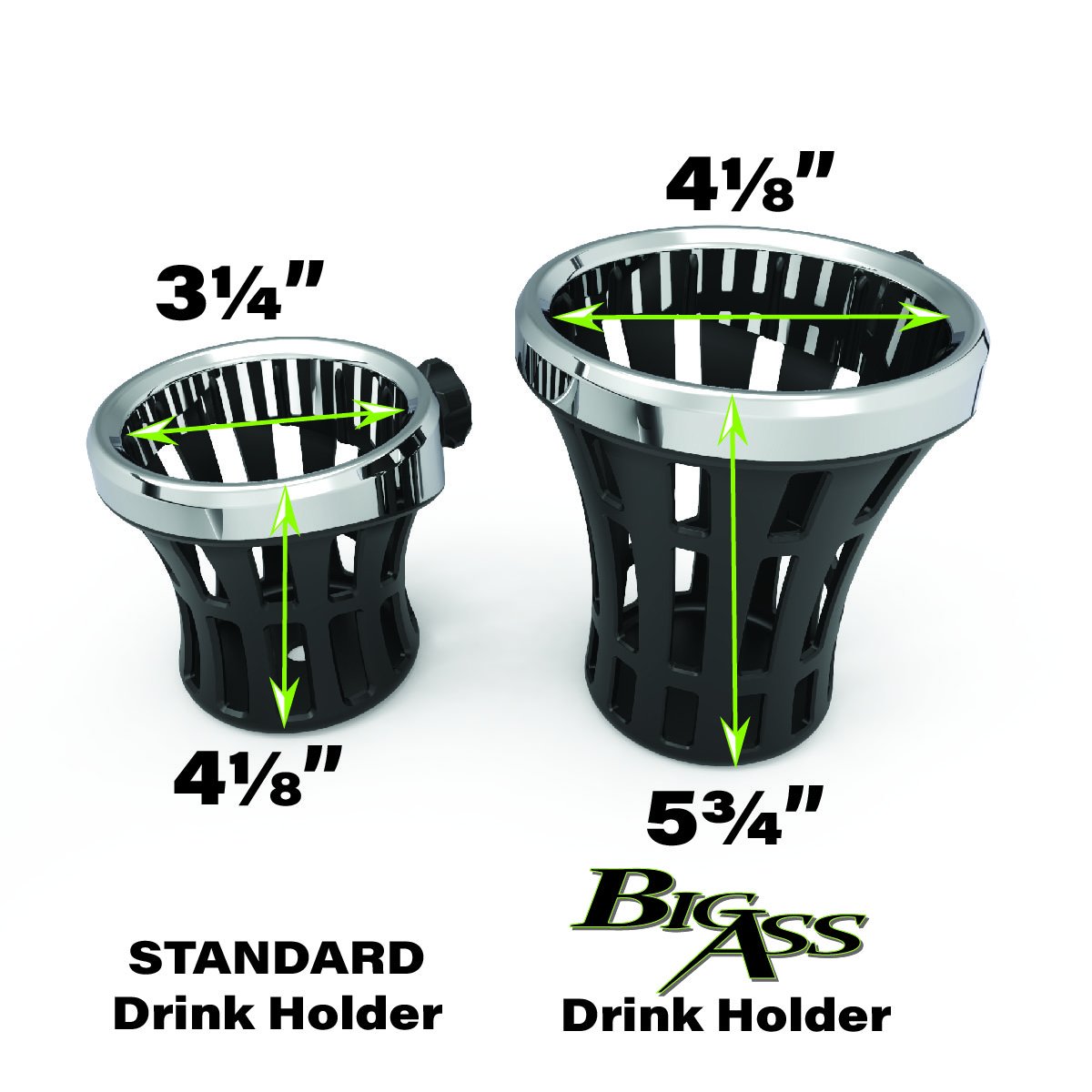 Big Ass® Chrome Drink Holder - Honda Goldwing - Ciro Goldstrike