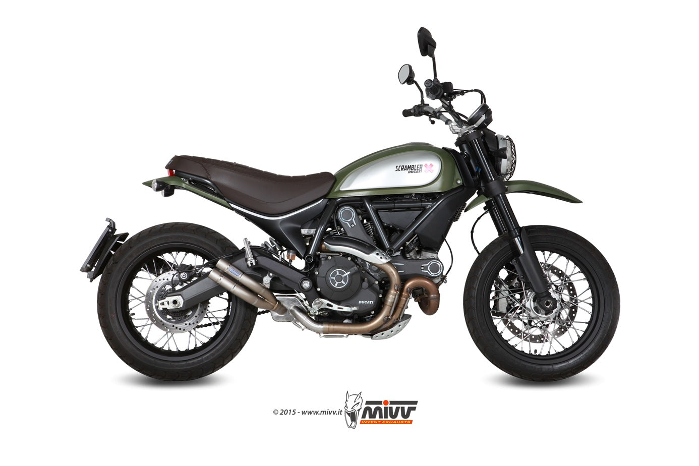 Double Gun Slip On Exhaust for Ducati Scrambler 800 - Mivv