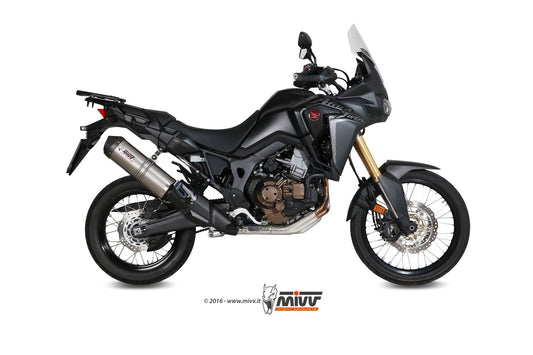 Titanium Oval Exhaust for Honda CRF1000L Africa Twin - Mivv