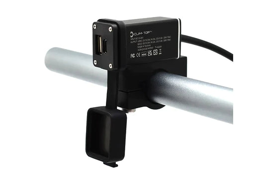Handlebar Mounted 36W USB Type-C + QC 3.0 Aluminium Adapter - Cliff Top