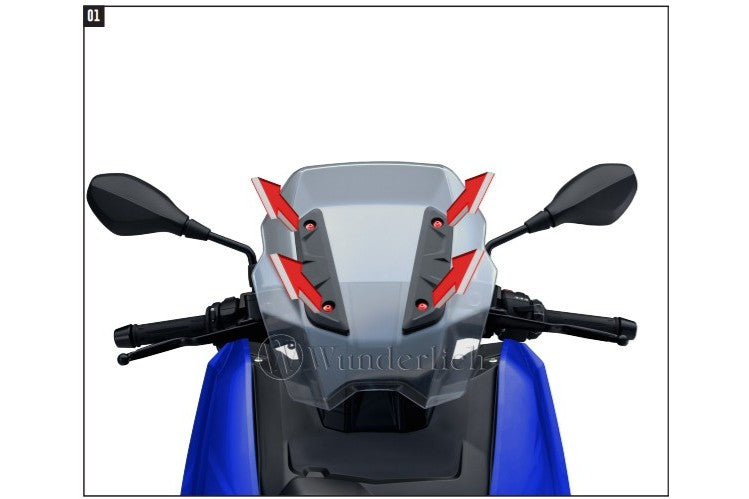BMW C 400 X Ergonomics - "Marathon" Windscreen - Wunderlich