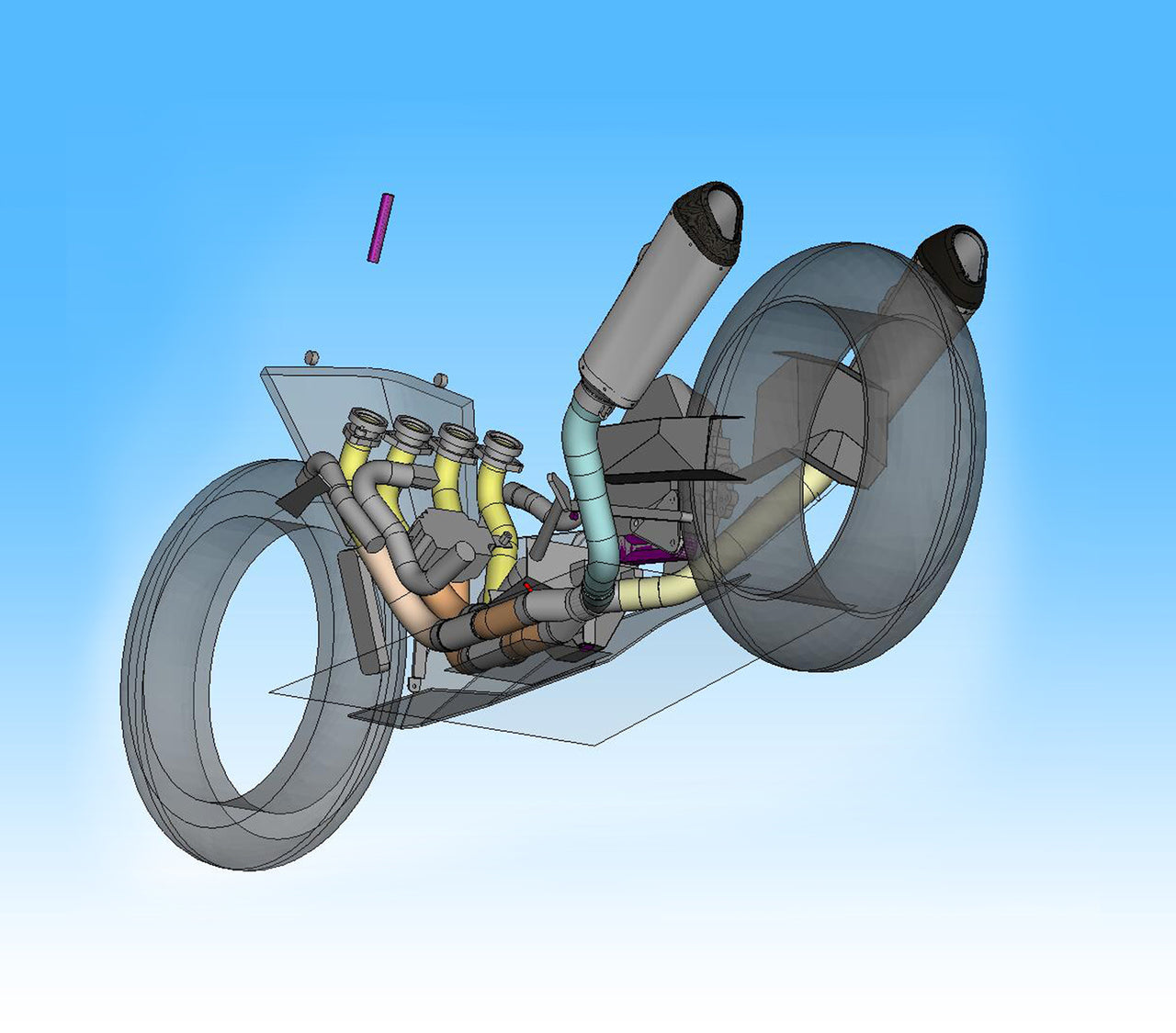 CT Dual Full System w/ 16'' QuietKore Muffler Hayabusa (08-20) - Brock's Performance