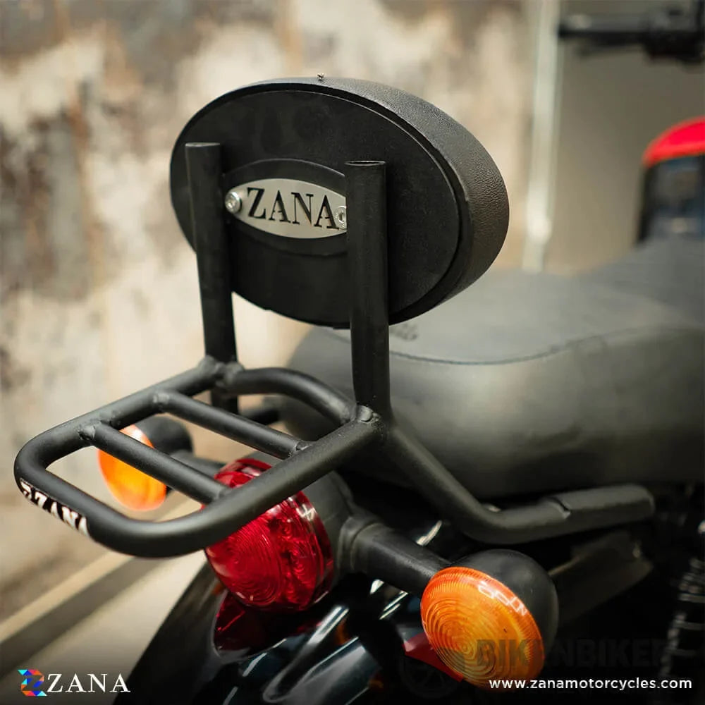 Backrest With Parcel Shelf For Royal Enfield Hunter 350 - Zana Bash Plate