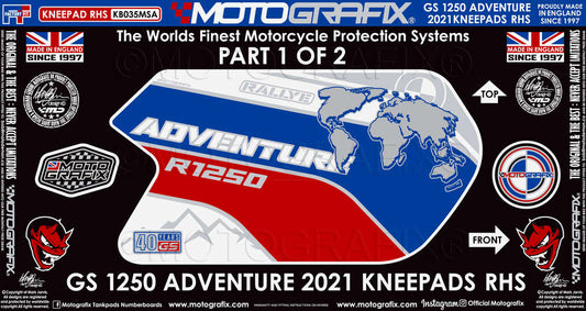 BMW R1250GS Adventure Rallye Motorcycle Tank / Knee Section Paint Protector
