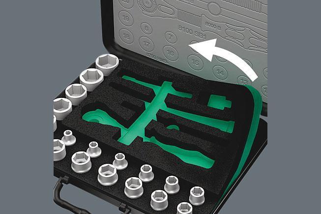 Ratchet Kit with Bits + Sockets - Soft Case (8100) - Wera Tools