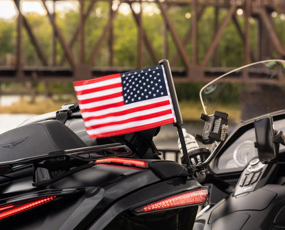 LED Lighted Flag Pole with American Flag - Honda Goldwing - Goldstrike - 78600