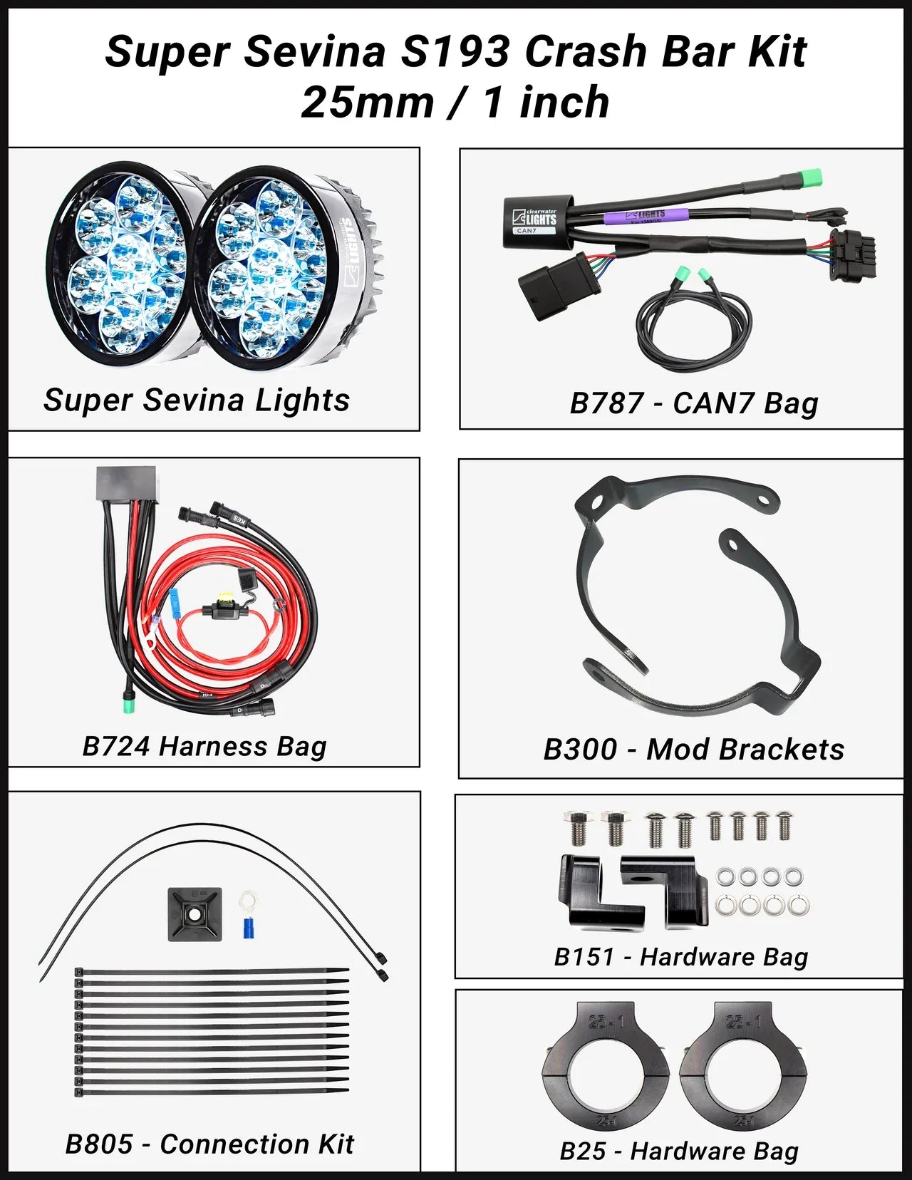 Super Sevina LED Lights For BMW R1300GS - Clearwater Lights