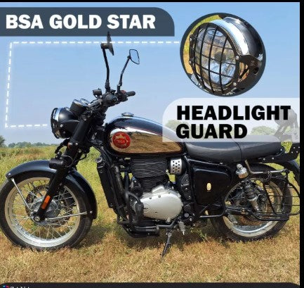 Headlight Grill Stainless Steel, Black For BSA Goldstar 650-Zana-T-1ZI-8533