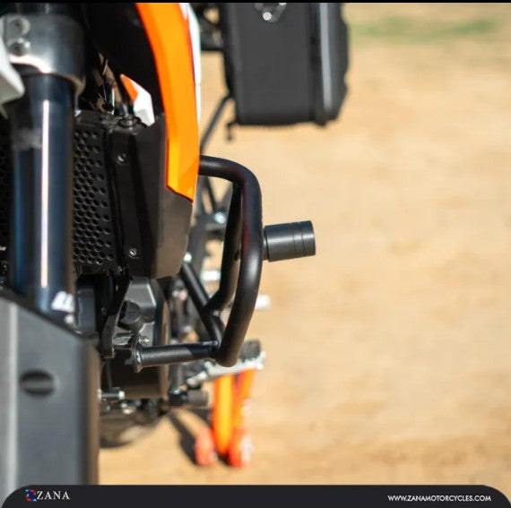 Engine Guard With Slider Black For KTM 390Adventure-Zana