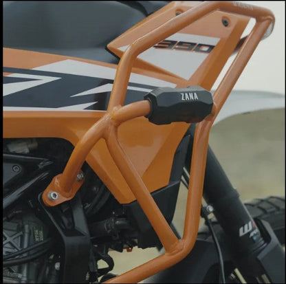 Tank Guard With Slider Puck Orange For KTM 390 Adventure-Zana