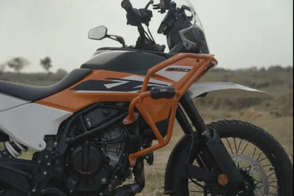 Tank Guard With Slider Puck Orange For KTM 390 Adventure-Zana