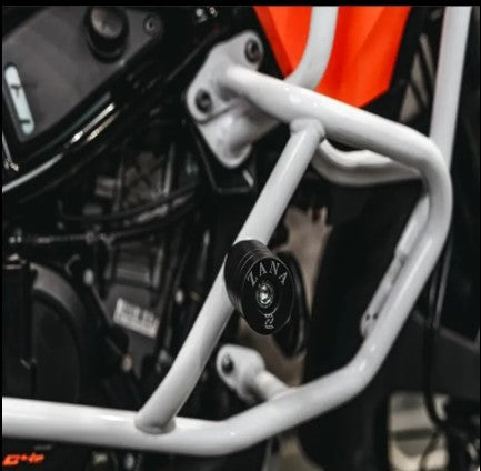Lower Engine Guard With Slider (White) For KTM 390Adventure-Zana