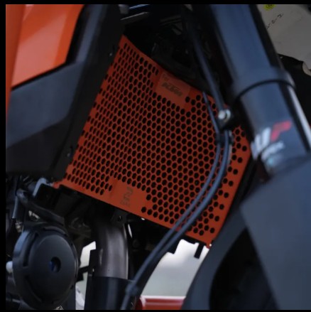 Radiator Guard Honeycomb Orange For KTM 390 Adventure-Zana
