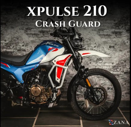 Crash Guard With Slider Glossy White For Hero X-Pulse210-Zana