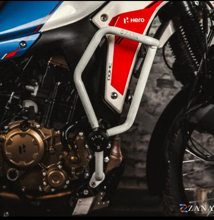 Crash Guard With Slider Glossy White For Hero X-Pulse210-Zana