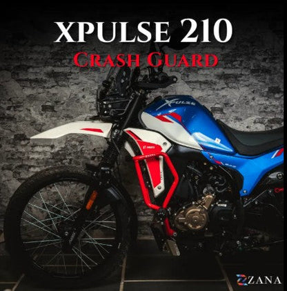 Crash Guard With Slider Glossy Red For X-Pulse210-Zana