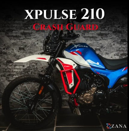 Crash Guard With Slider Glossy Red For X-Pulse210-Zana