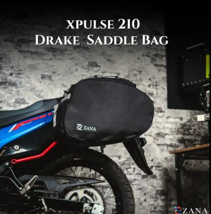 Drake Universal Fabric Saddle Bag 32 litre Single (64 litre pair) Bag For Hero X-Pulse 210-Zana