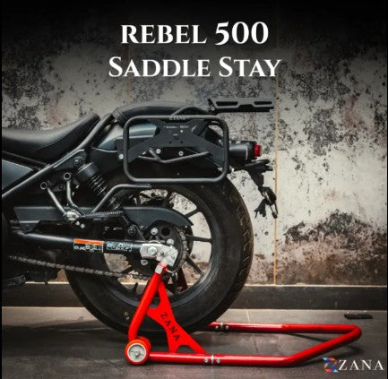 Roadster Saddle Stay With Jerry Can Mount Black For Honda Rebel 500-Zana