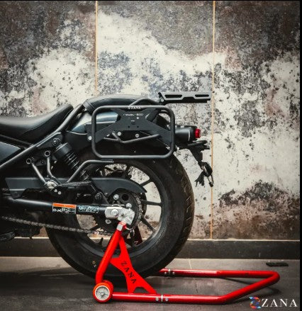 Roadster Saddle Stay With Jerry Can Mount Black For Honda Rebel 500-Zana