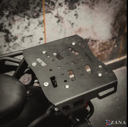 Top Rack With MS Plate Black For Honda Rebel 500-Zana