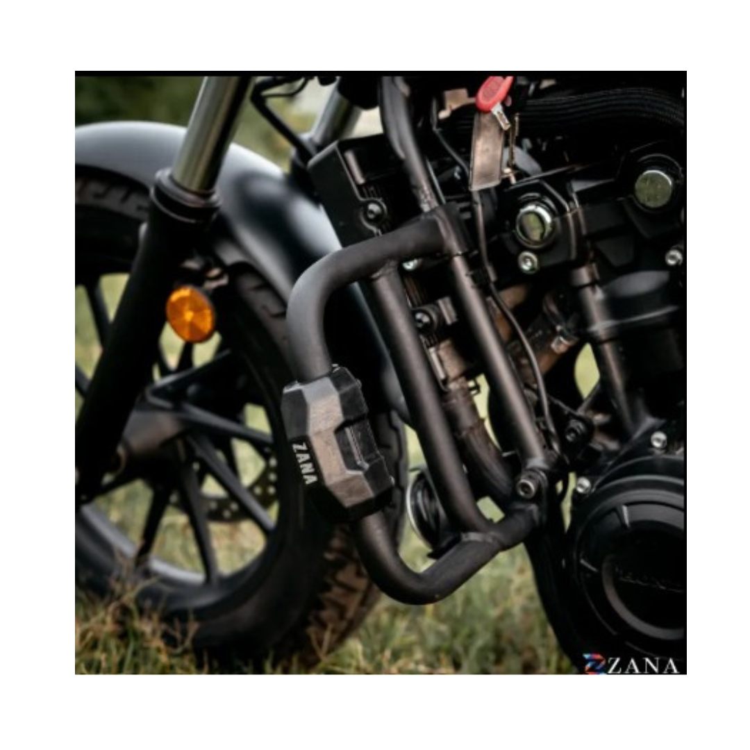 Crash Guard With Puck Slider Black For Honda Rebel 500-Zana