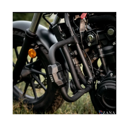 Crash Guard With Puck Slider Black For Honda Rebel 500-Zana