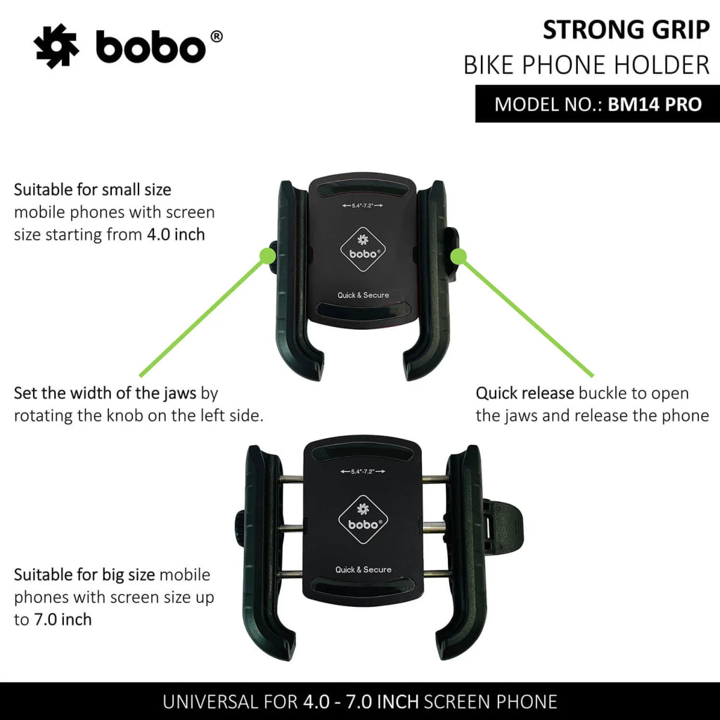 Bm14 Pro Quick Release With Vibration Controller Enhanced Bm4 Bike Mobile Holder