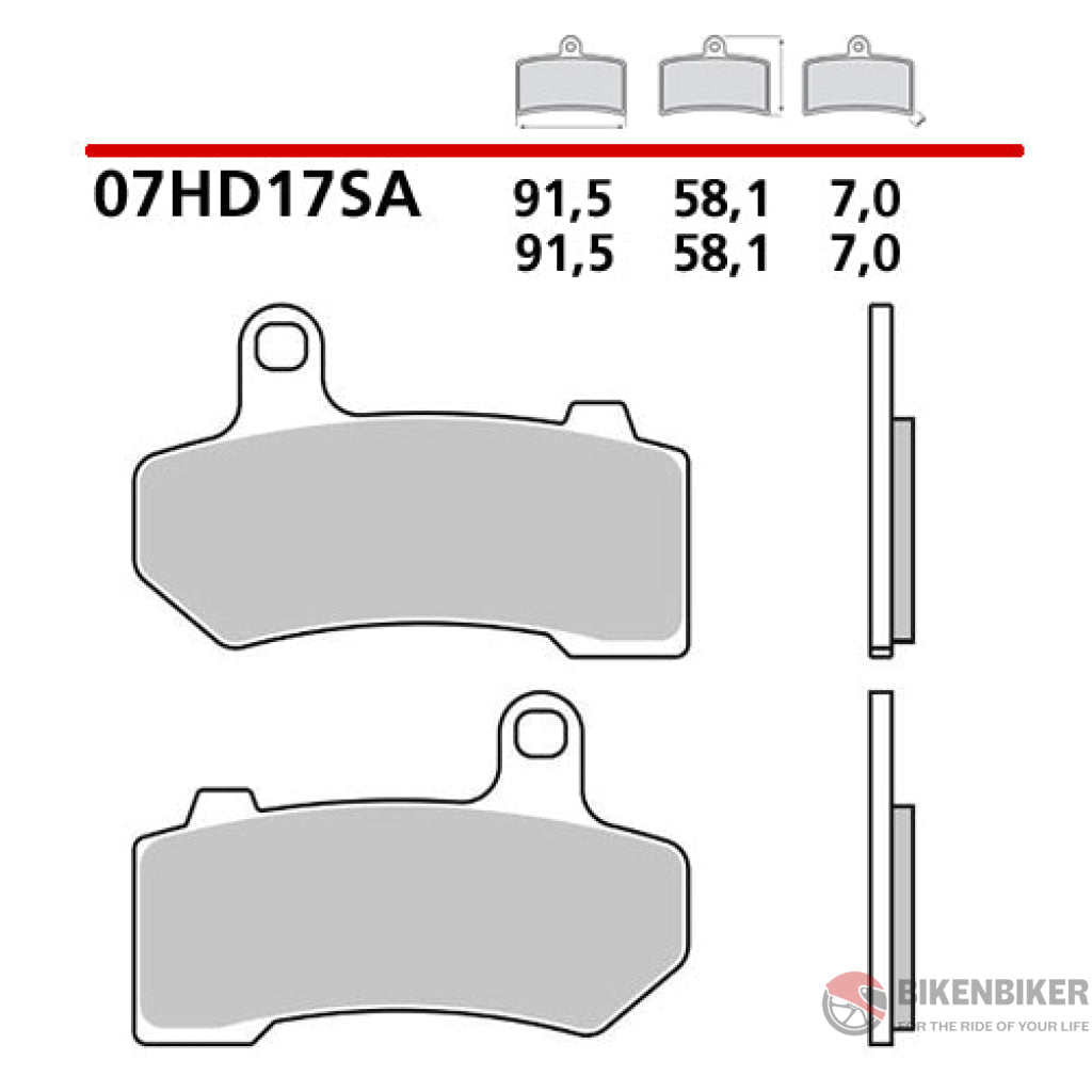 Front Brake Pad Rear Sintered Street - 07Hd17Sa Brembo Pads