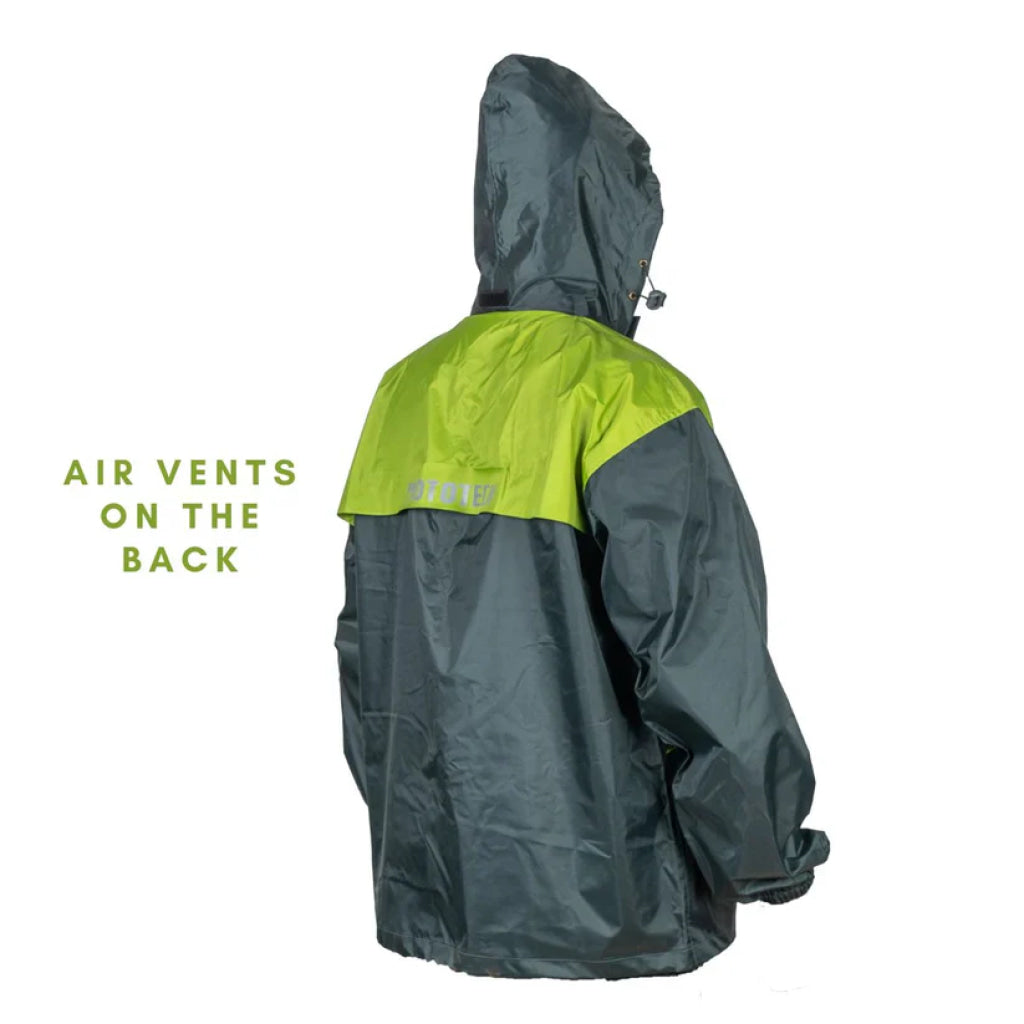 Hurricane Air Tourpro Waterproof Rain Overjacket - Grey + Green