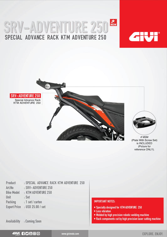 Special Advance Rack KTM Adventure 250