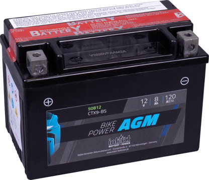 AGM Bike Battery YTX9-BS -Intact Battery-Power