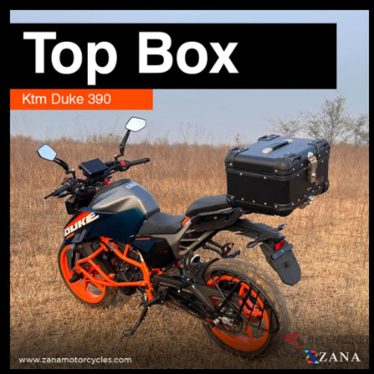 Top Box Aluminium Black (35Ltr) R-Flat For K390 Tm Duke 250/Gen-3