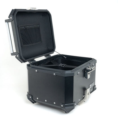 Top Box Aluminium Black (45Ltr) L-Flat For Dominar 250/400