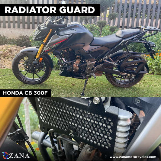 Honda CB 300F Radiator Guard Honeycomb Black - Zana